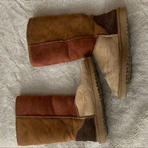 COPY - RARE brown tall patchwork uggs 8 (fits like 7.5)